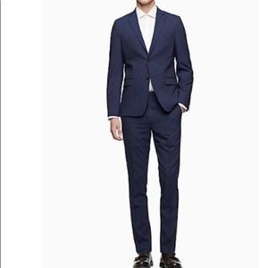 Skinny Fit Pinstripe Suit Pants and Blazer set